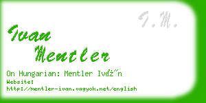 ivan mentler business card